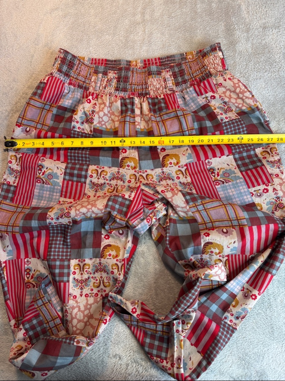 NWOT Lucy & Yak Alexa Organic Cotton Trousers Donita Patchwork Size XL - Picture 13 of 15